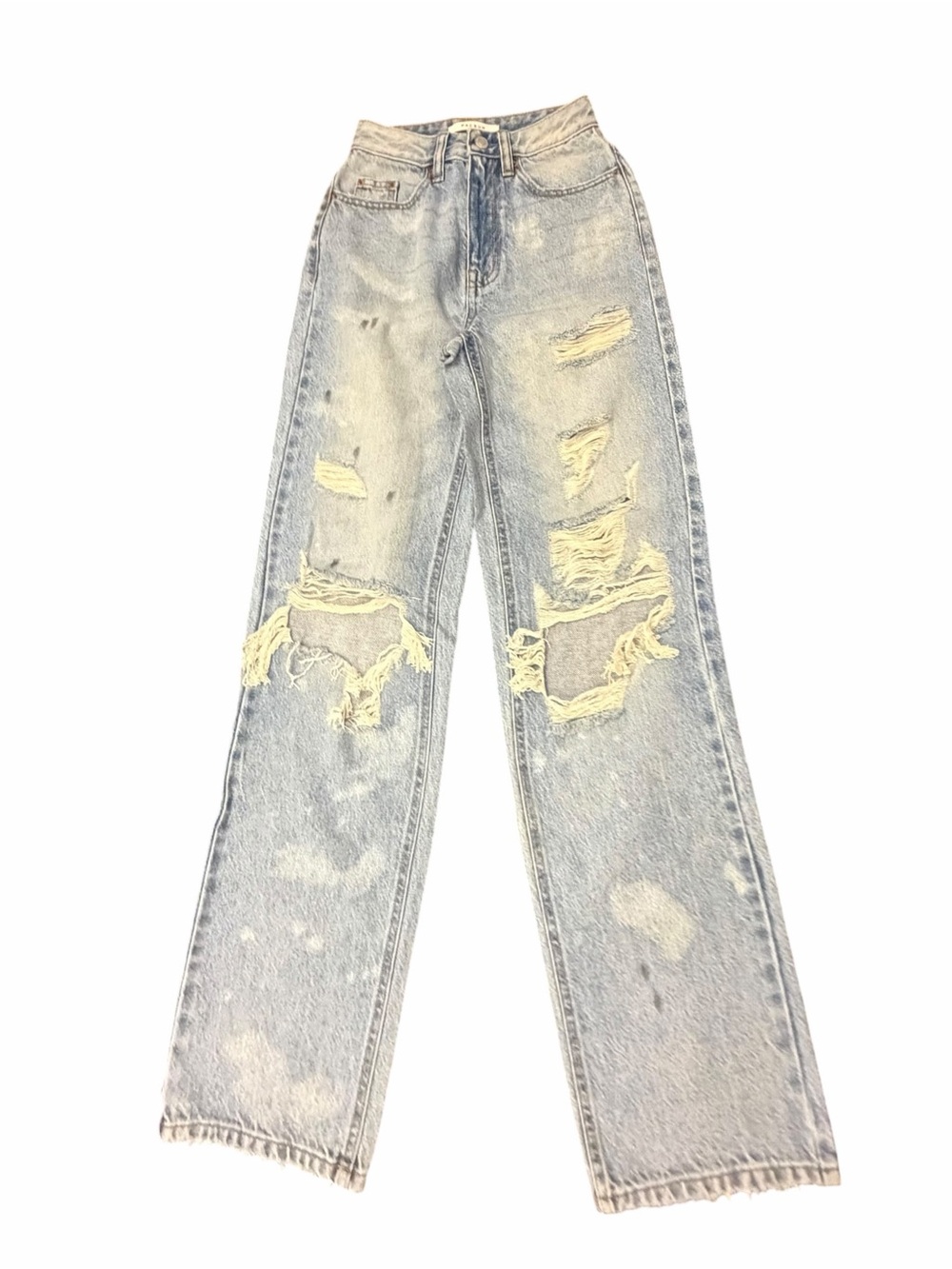 PacSun 90s Boyfriend Distressed Jeans Light Wash High-Rise Cotton Denim Size 22